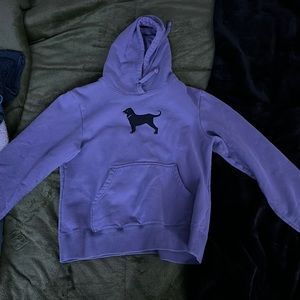 purple black dog hoodie